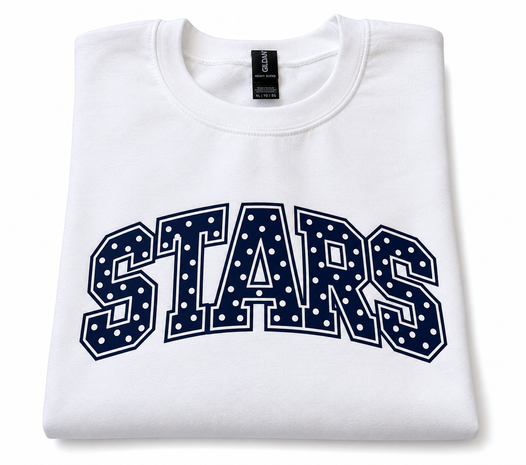 Custom Team Logo White Crewneck Sweatshirt