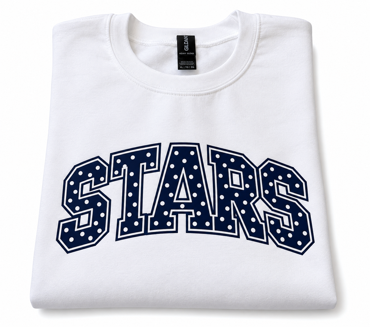 Custom Team Logo White Crewneck Sweatshirt