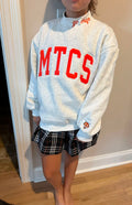 MTCS Youth Mock Neck Sweatshirt with Collar & Sleeve Logo