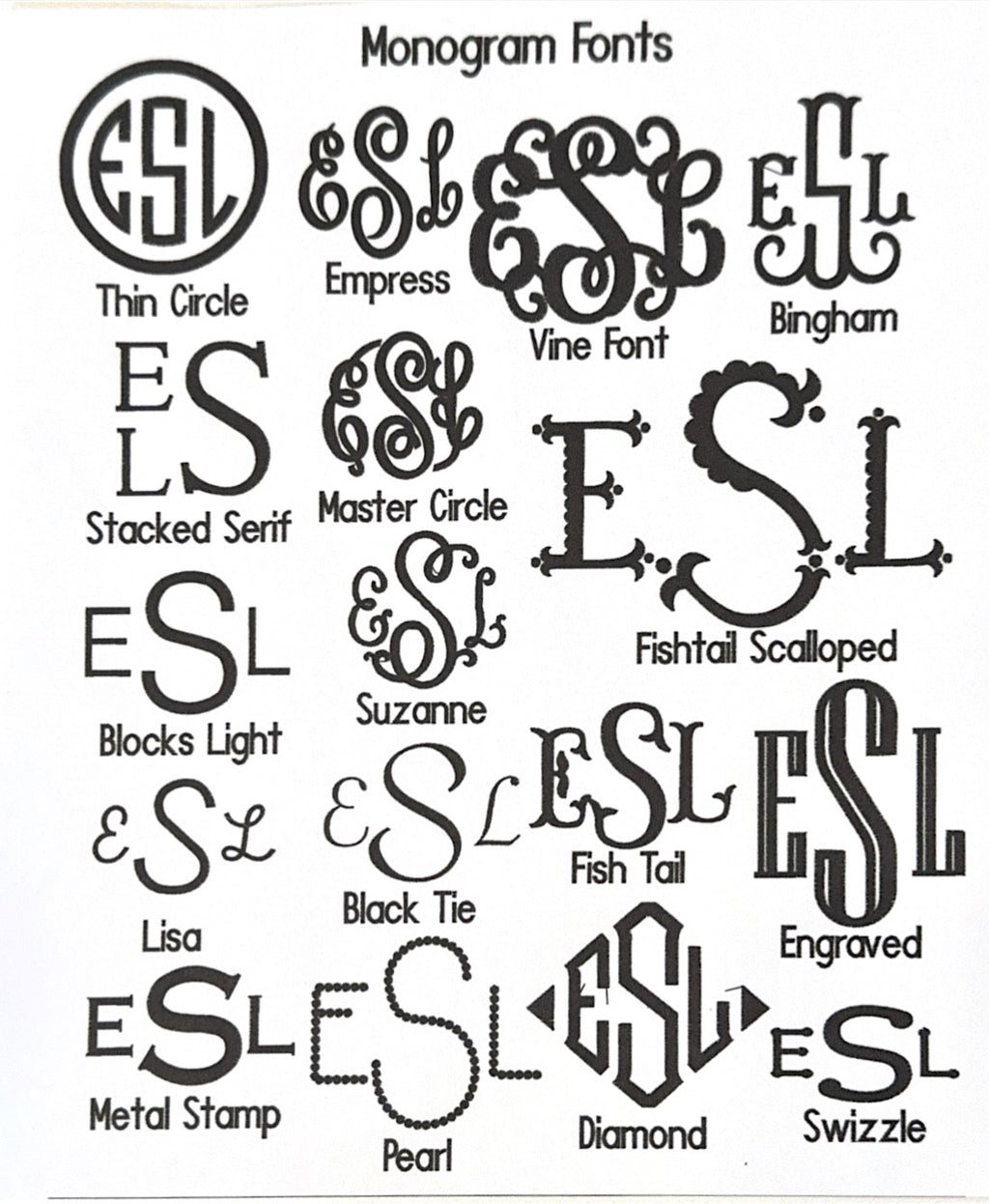 Embroidered Monogram or Name on Your Item - Drop off Service