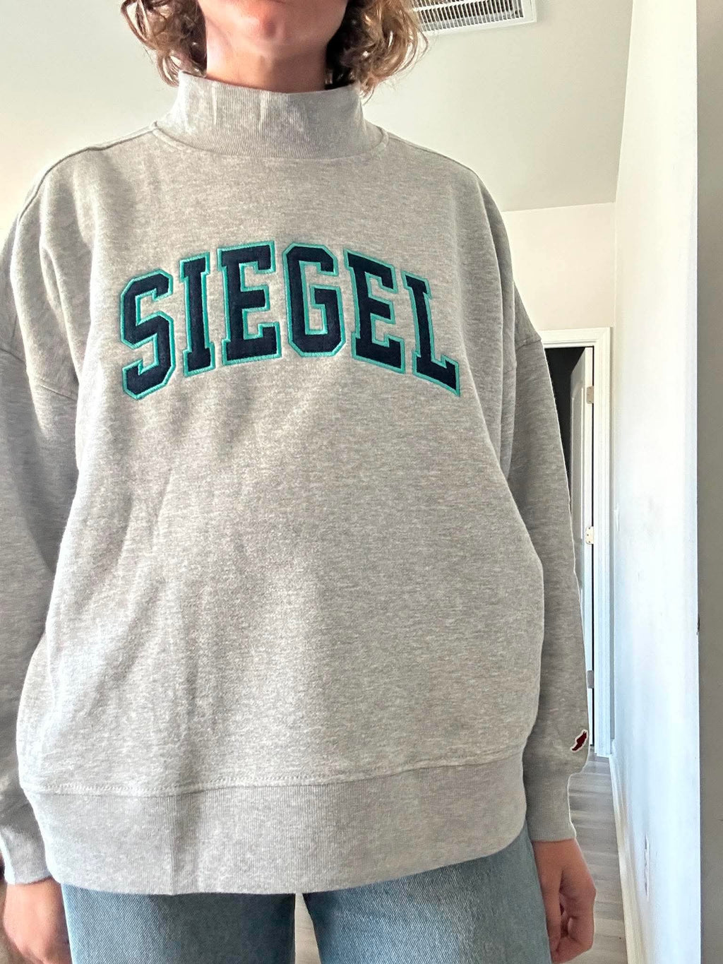 Custom ADULT LEAGUE BRAND Mock Neck Sweatshirt