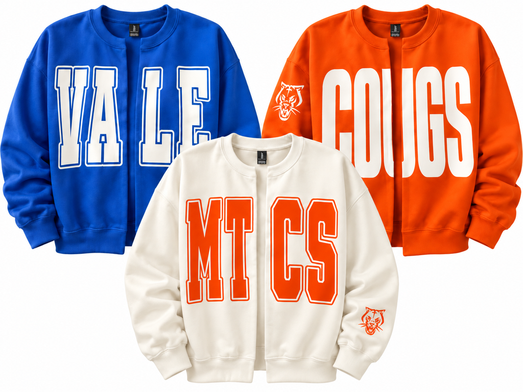 Fully Customizable Sweatshirt Jacket – Adult & Youth Sizes