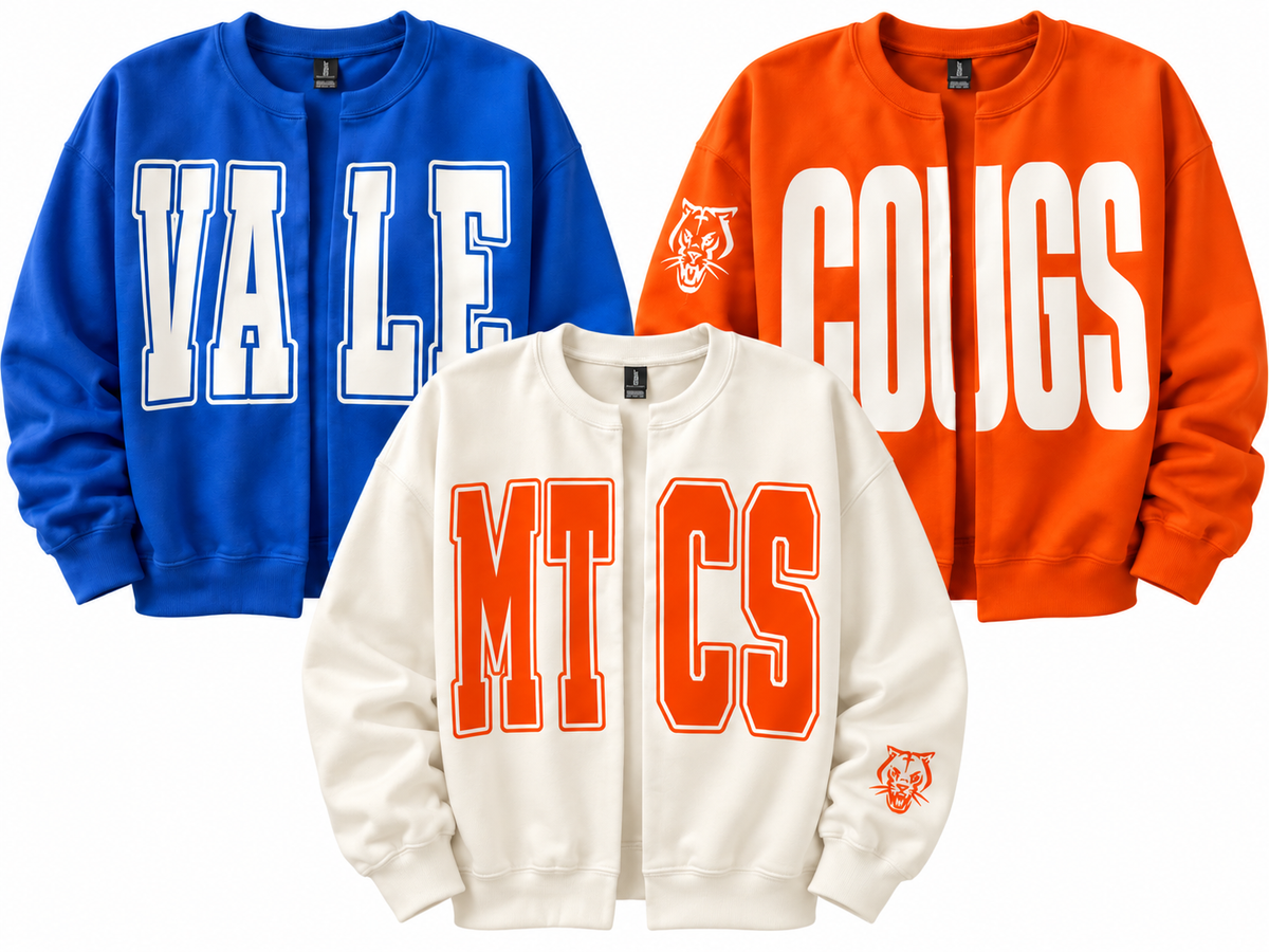 Fully Customizable Sweatshirt Jacket – Adult & Youth Sizes
