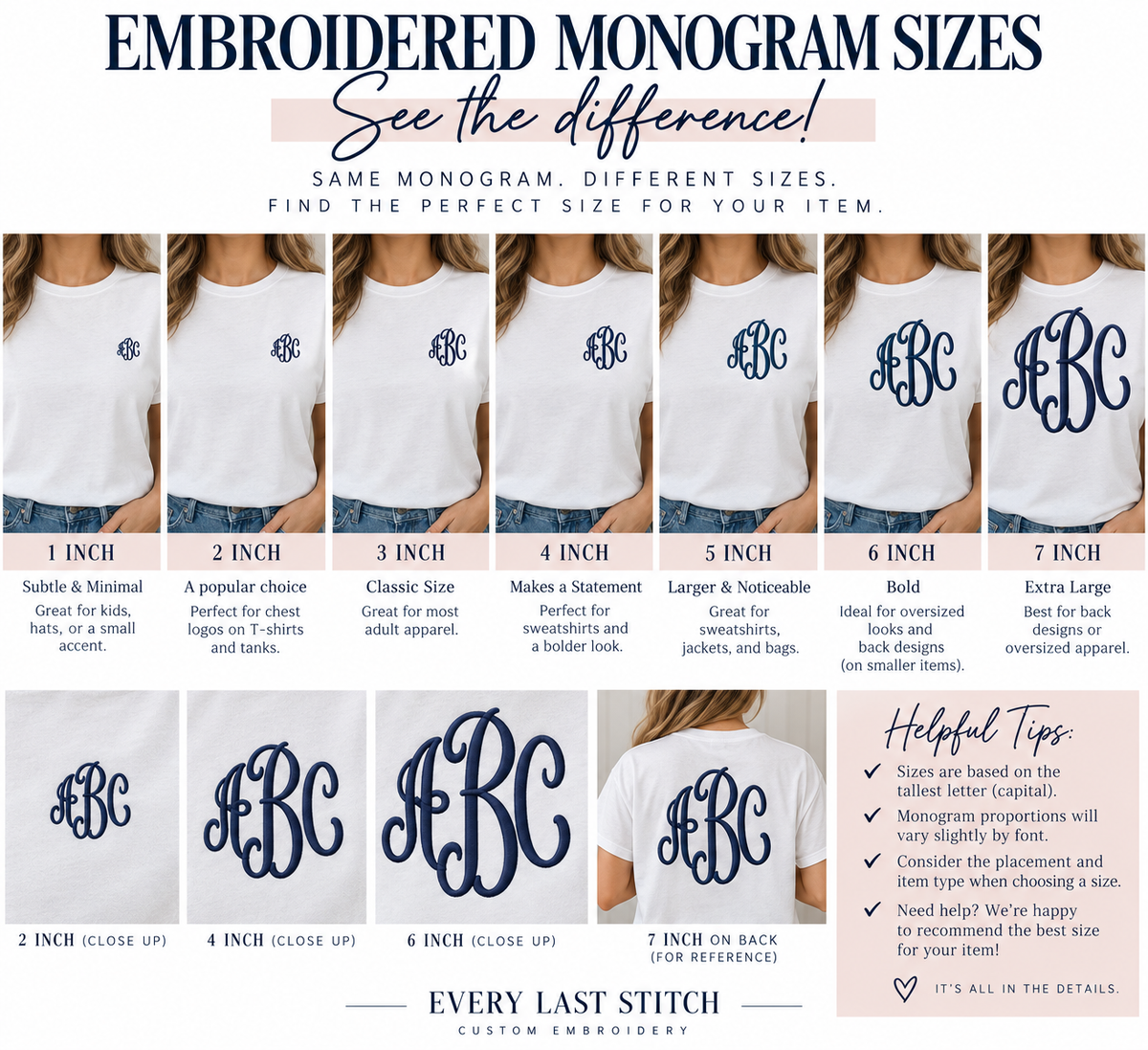 Embroidered Monogram or Name on Your Item - Drop off Service
