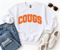 Custom Team Logo White Crewneck Sweatshirt