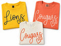 Custom Mascot Name with Heart Comfort Colors T-Shirt
