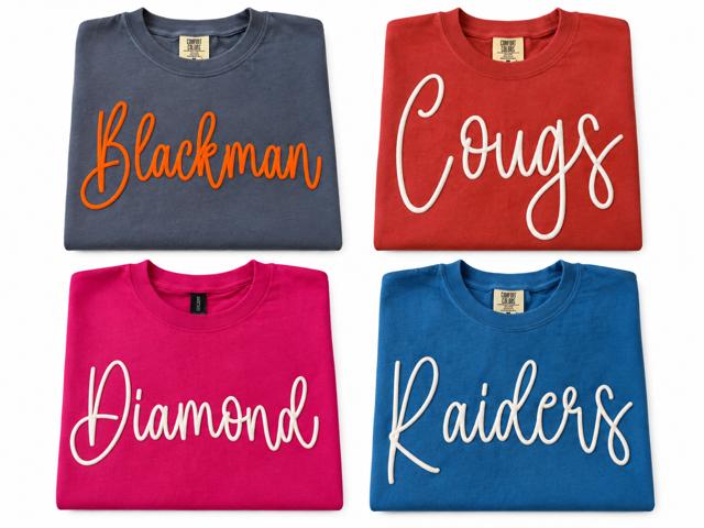 Custom Puff Vinyl Comfort Colors T-Shirt