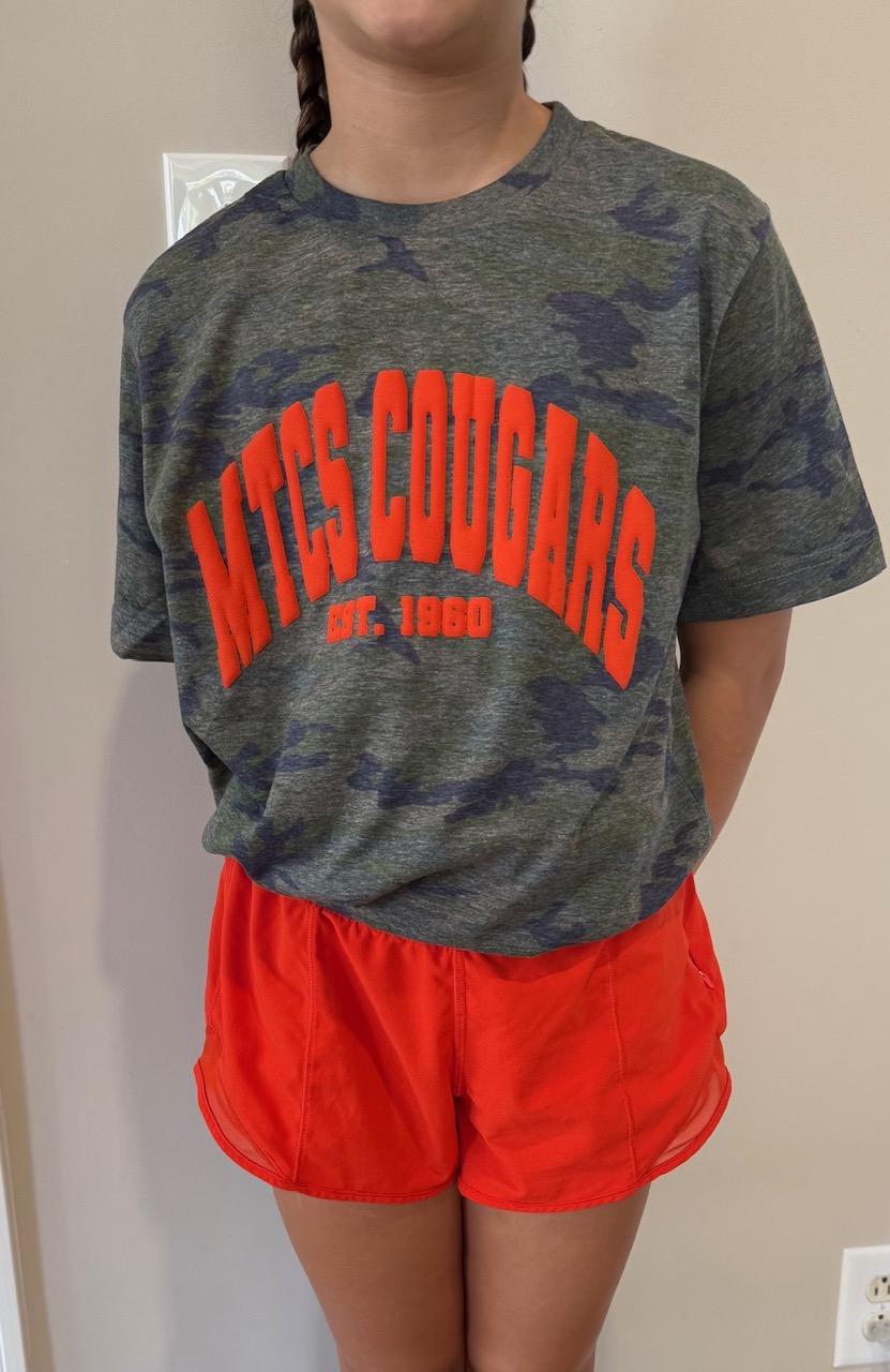 MTCS Cougars Puff Camo Tee